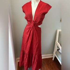 Antonio Melani red dress with cutout detail
